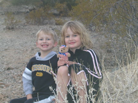 Kids in the Foothills by our home