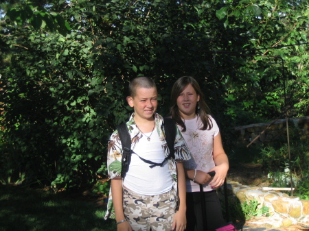 Bradly and Rayna on 1st day of 5th grade 2006 - 10 yrs old