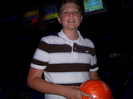 My son bowling