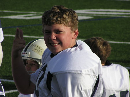 Andrew playing football