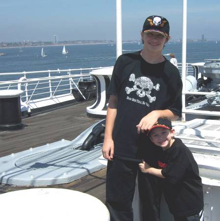 On the Queen Mary in Long Beach