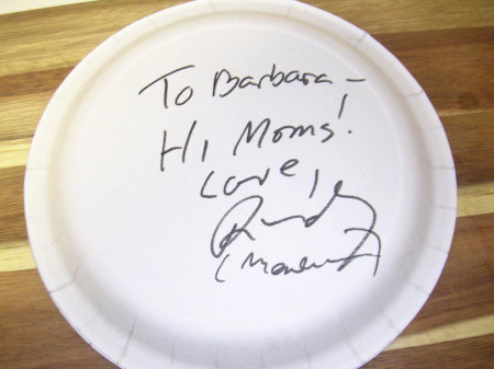 Randy's Autograph to my Mom
