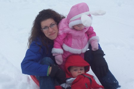 Sledding at the park