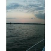 Sunset, on the boat ride back from surfing at Masonboro Island NC
