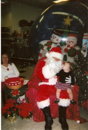 Maddy and Santa 2006