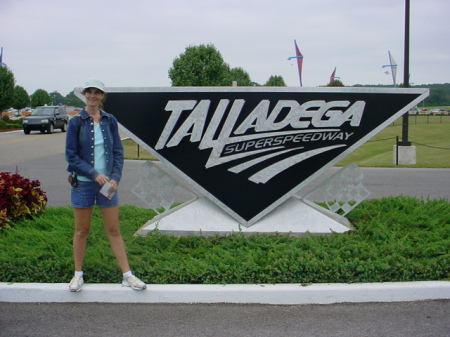 Me in front of the Talladega sign