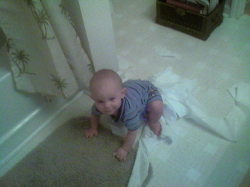 To Mommy's Dismay, I learned to create a mountain of Charmin!