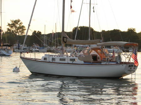 Our sailboat, Sin Sal (Spanish for "Without Salt")