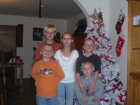 4 of my grandsons (i have 6) and my sister's daughter.