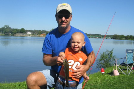 My husband Bob and our grandson Blake