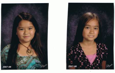 The girls 2007-2008 school photos