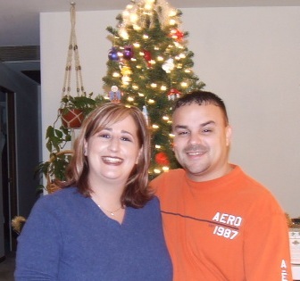 Daniel and I at relatives - Christmas 07