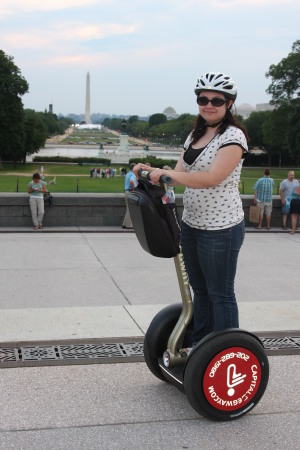 Megan on her Segway