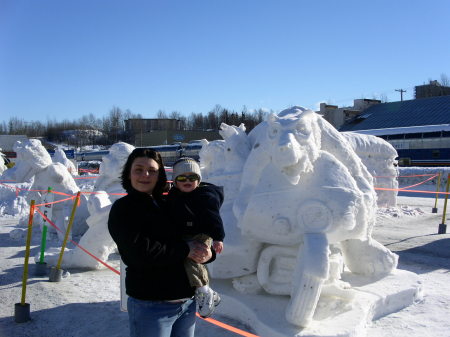 snow sculptures in ak