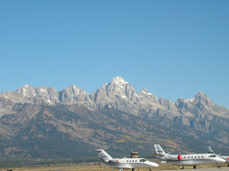 On the ground in Jackson Wy.   The Grand Tetons.