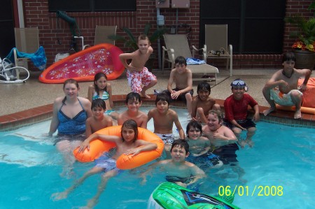 collins 11th bday  with all his friends