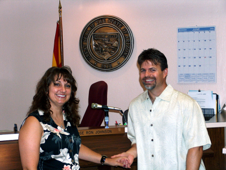 Cathy and I at the courthouse