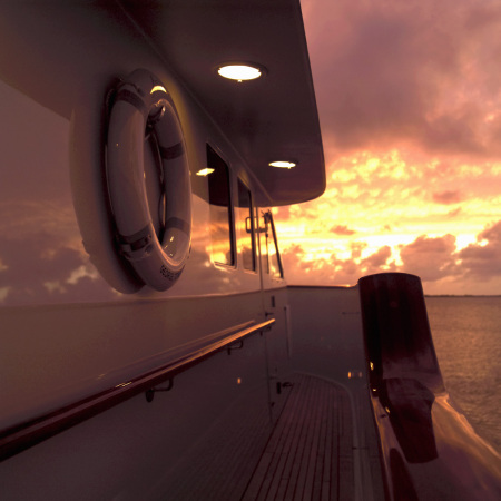 A perfect sunset at sea