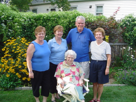 Mom and My three sisters,  Pat, Judy & Barb