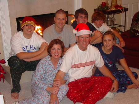 Steve, me and all our kids at Christmas