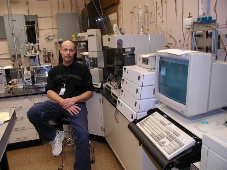 me in one of my labs at work