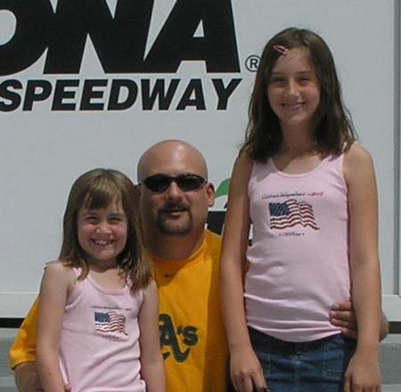 Daughters and me at Daytona