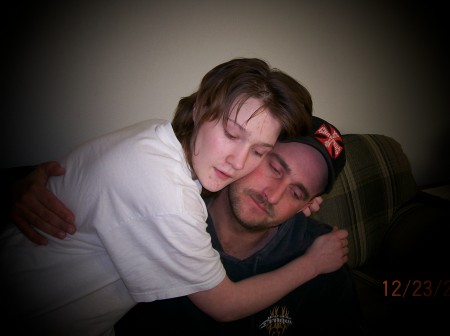 My youngest daughter and my hubby on x-mas