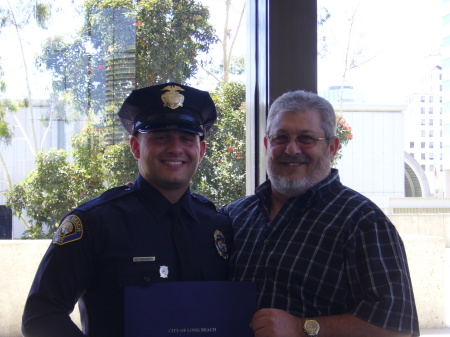 My son and I - graduation day Long Beach Police Academy 2007