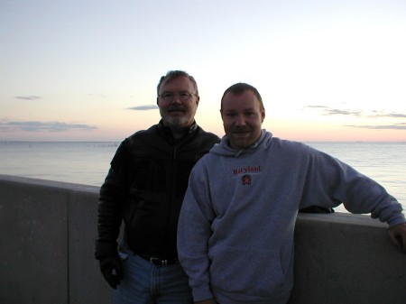 My son and I on Bay Bridge/Tunnel ride