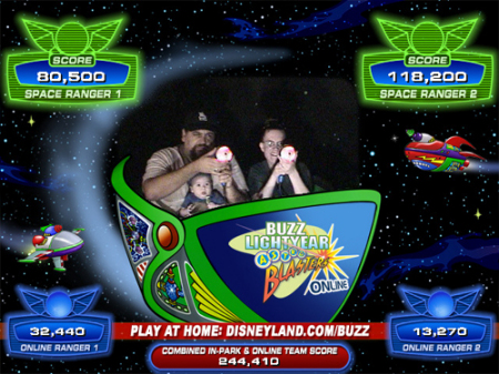 The family riding Buzz in 2007.
