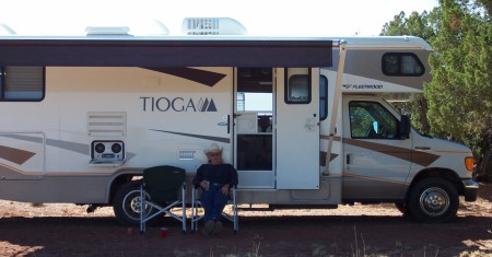 Our new RV on our property in Snowflake, AZ