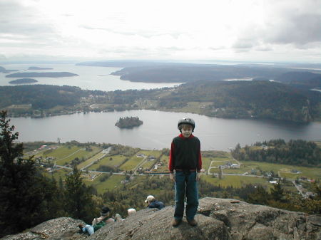 Carson on top of Mount Erie (NW Washington)