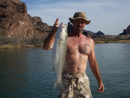 My husband Nick with his big fish!