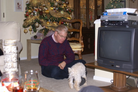 Old Man and new pup, Christmas 2009