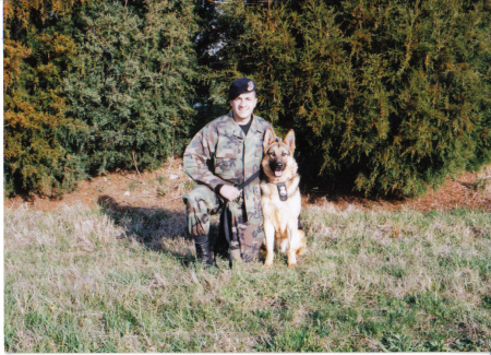 2002 with Military Working Dog (MWD) Stony