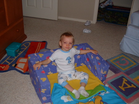 2005 - my angel boy relaxing with Pooh