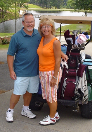 Happy tee time with Husband, Robert