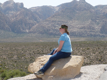 Sheri looking over the desert.