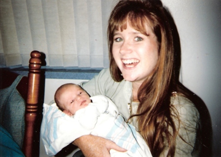 Me & youngest nephew (I'm pregnant here) 1995