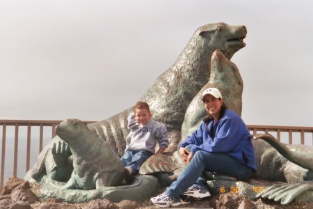 At the Sea Lion Caves (a classic, and mandatory, pic)