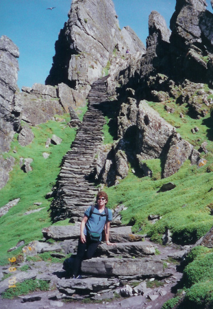 On the Skellig steps, Ireland, 2001