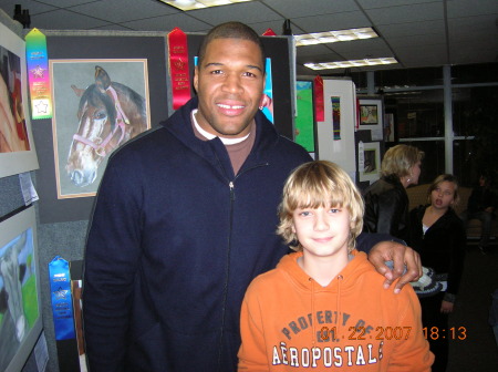 My son with Michael Strahan