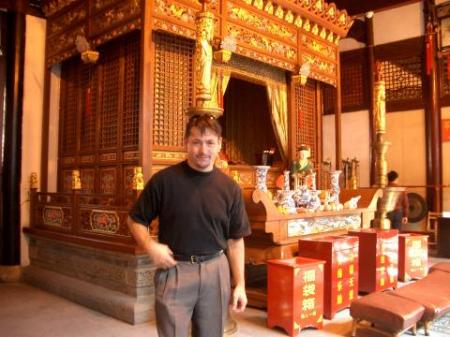 me at Buddhist Temple in Shanghai