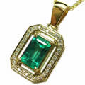 Diamond & Emerald Pendant