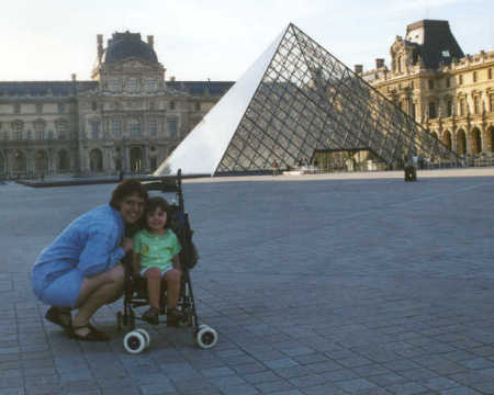 Megan and I in front of the Louvre in Paris