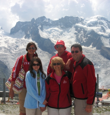 Family near Zermatt Switzerland July 2006
