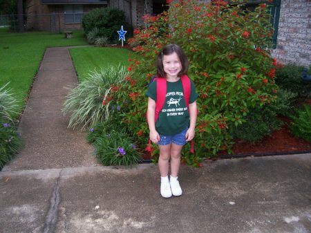 Daughter Hannah 1st day of school