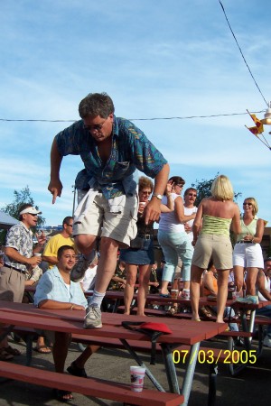Rich dancing on a table at Summerfest 2005