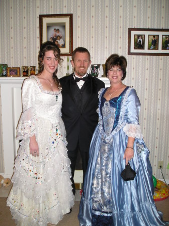 Ed and His ladies before the ball