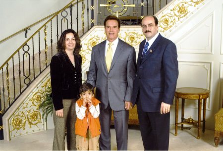 With Hannah, Michael and Gov Schwarzenegger